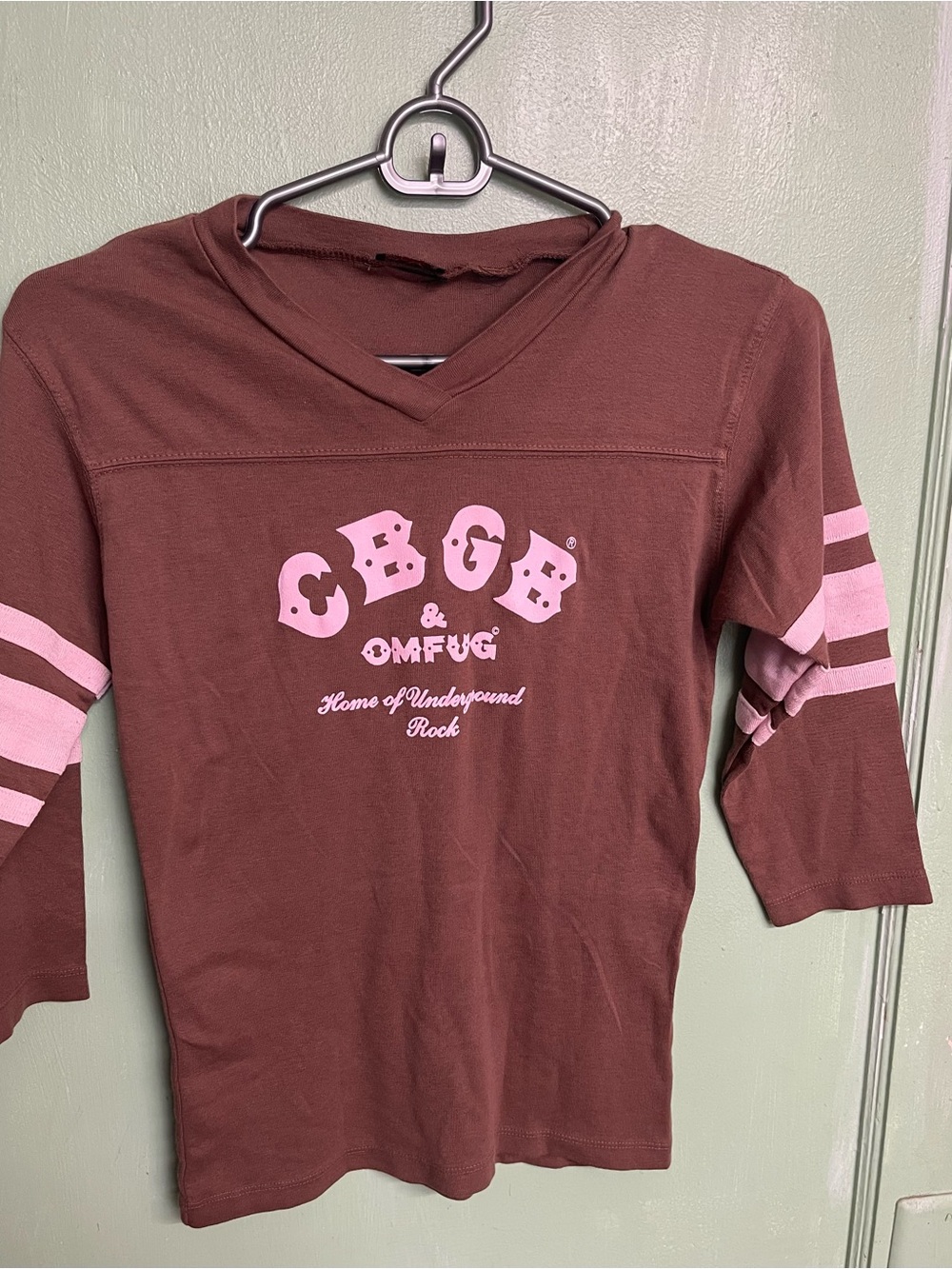 CBGB woman shirt Baby T style no size tag fits like a small